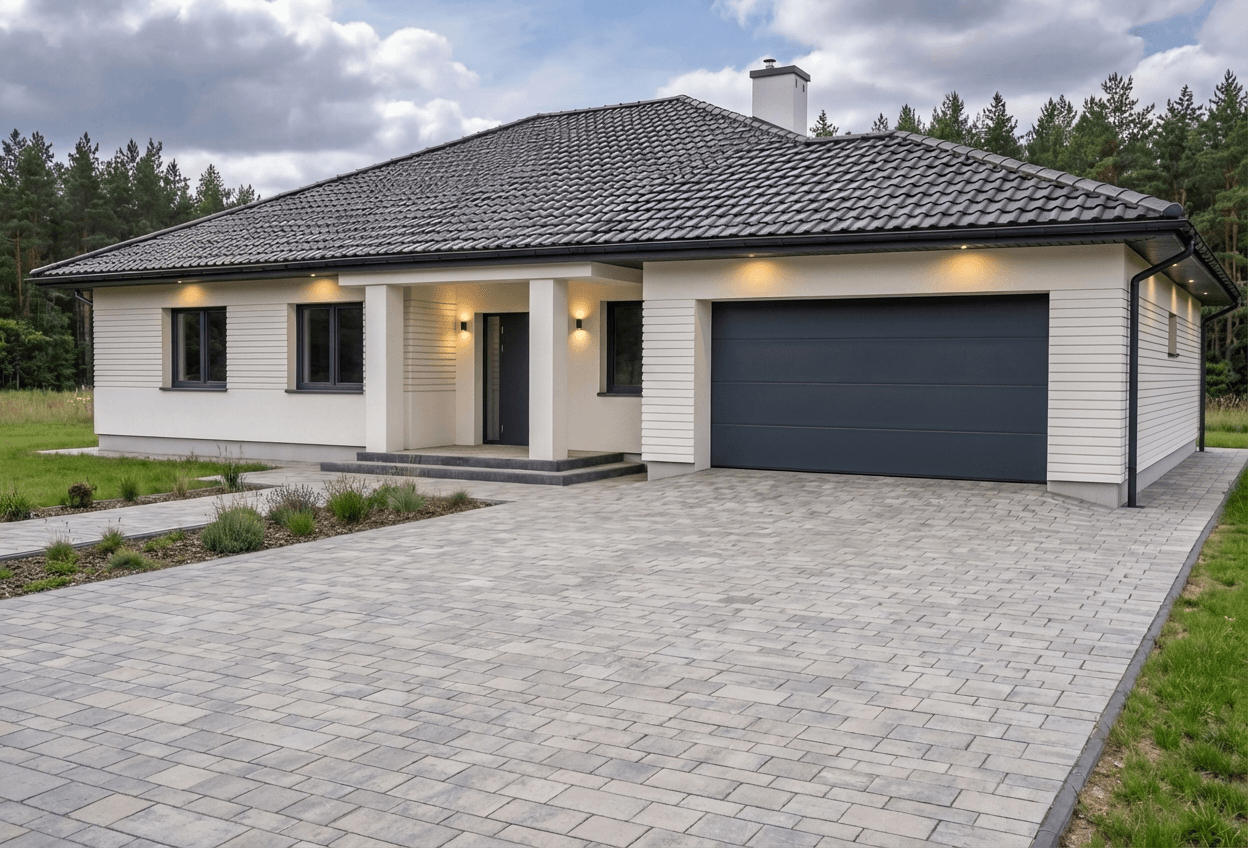 Styl elewacji: Biały Mikroboniowanie