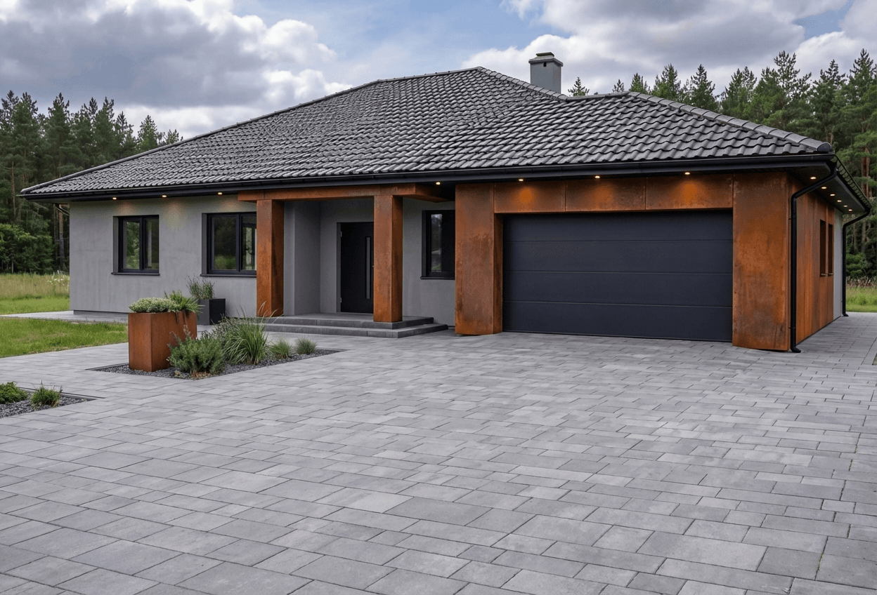 Styl elewacji: Industrialny Loft