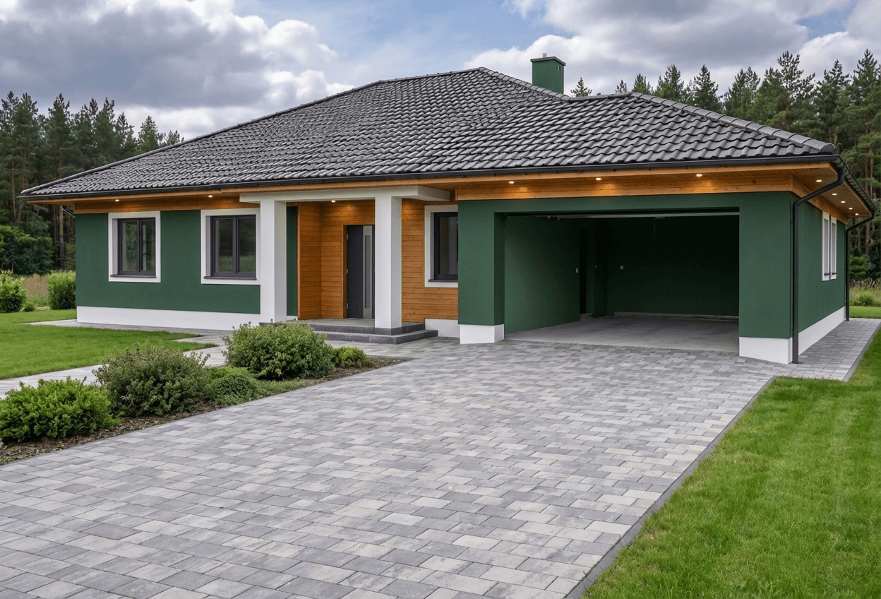 Styl elewacji: Leśna Zieleń Modern