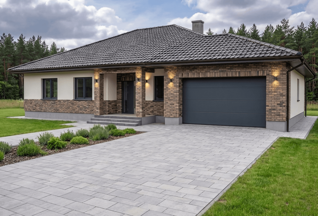 Styl elewacji: Nowoczesny Rezydencjonalny Soft Loft