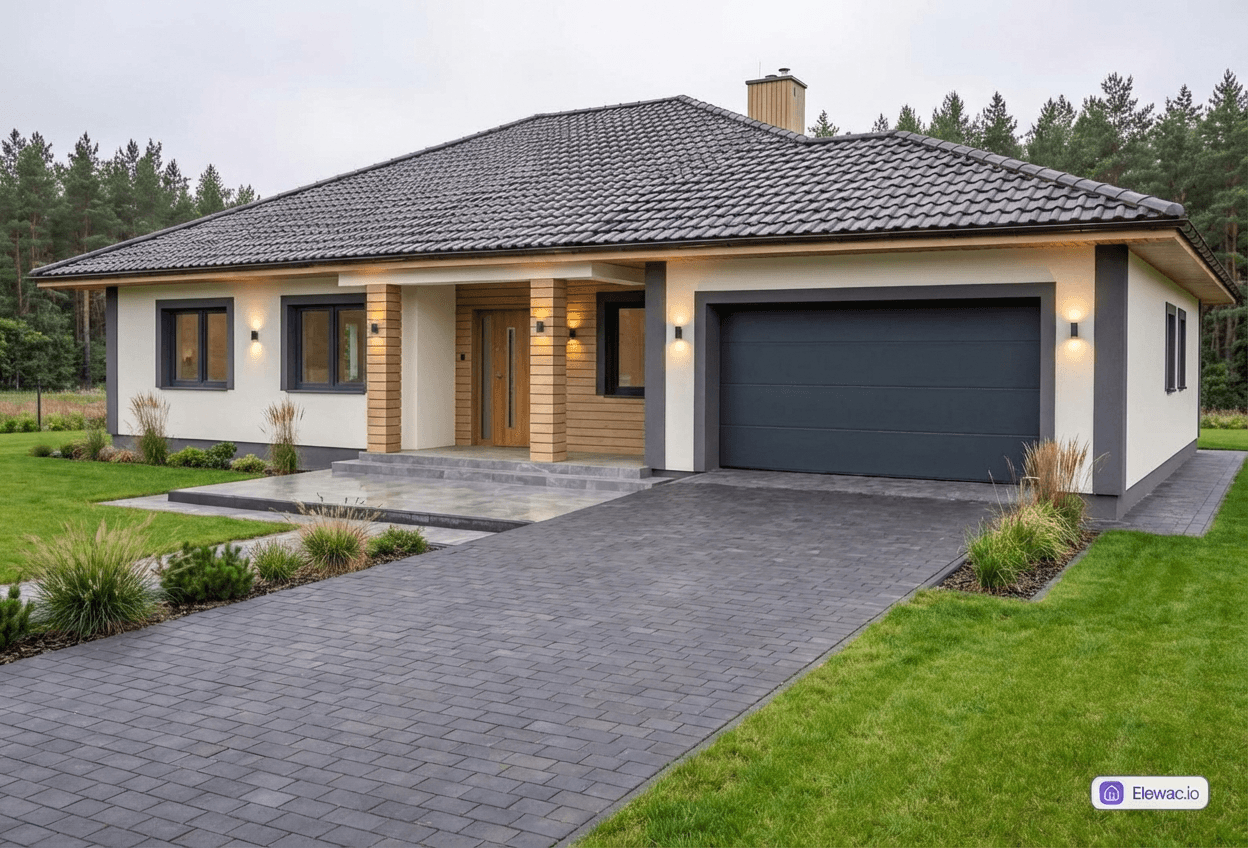 Styl elewacji: Skandynawski Farmhouse